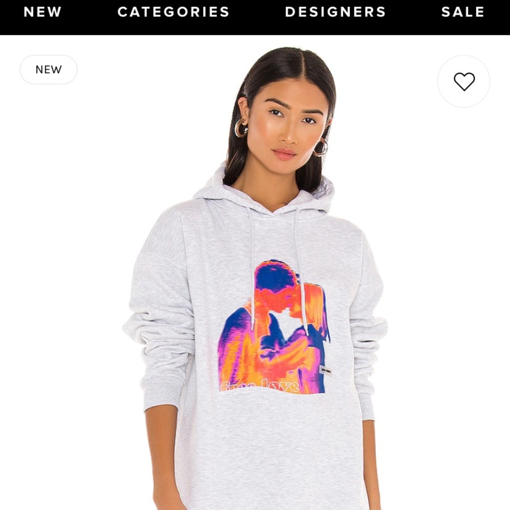 Local heroes grey free love hoodie